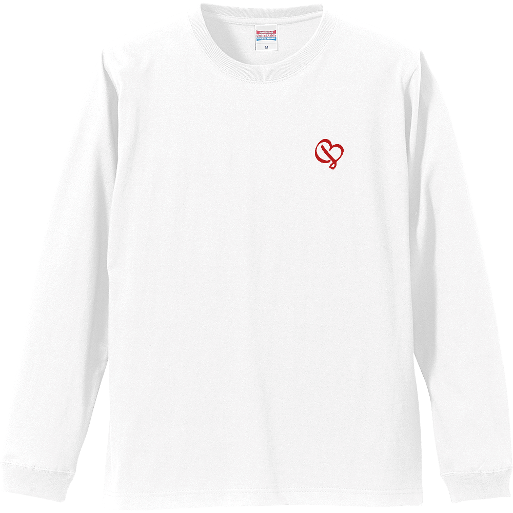 Heart Line ロングスリーブTシャツ(ホワイト×レッド) – B Mind Heart Line ロングスリーブTシャツ(ホワイト×レッド) – B Mind